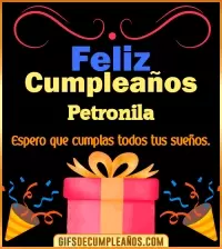 GIF Mensaje de cumpleaños Petronila