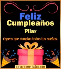 GIF Mensaje de cumpleaños Pilar