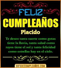 GIF Frases de Cumpleaños Placido