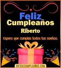 GIF Mensaje de cumpleaños Riberto