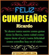 GIF Frases de Cumpleaños Ricardo