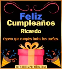 GIF Mensaje de cumpleaños Ricardo