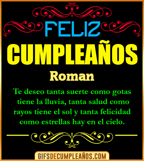 Frases de Cumpleaños Roman Frases de Cumpleaños Roman