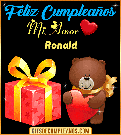 Gif de Feliz cumpleaños mi AMOR Ronald Gif de Feliz cumpleaños mi AMOR Ronald