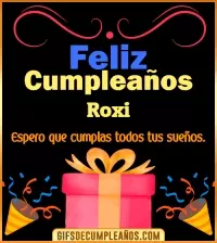 GIF Mensaje de cumpleaños Roxi