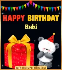 GIF Happy Birthday Rubi