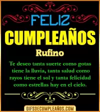 GIF Frases de Cumpleaños Rufino