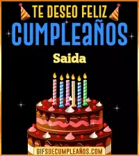GIF Te deseo Feliz Cumpleaños Saida