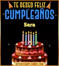 GIF Te deseo Feliz Cumpleaños Sara