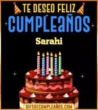 GIF Te deseo Feliz Cumpleaños Sarahi