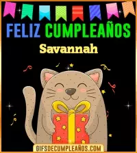 GIF Feliz Cumpleaños Savannah