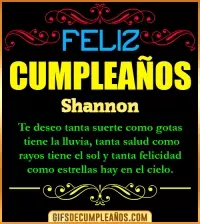 GIF Frases de Cumpleaños Shannon