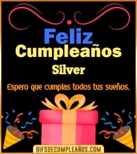 GIF Mensaje de cumpleaños Silver