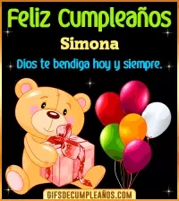 GIF Feliz Cumpleaños Dios te bendiga Simona