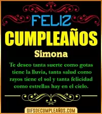 GIF Frases de Cumpleaños Simona