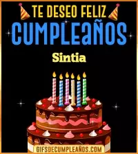 GIF Te deseo Feliz Cumpleaños Sintia