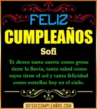 GIF Frases de Cumpleaños Sofi