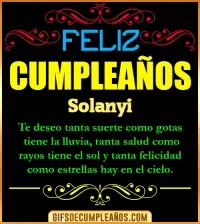 GIF Frases de Cumpleaños Solanyi