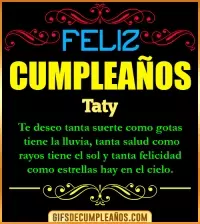 GIF Frases de Cumpleaños Taty