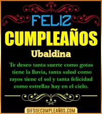 GIF Frases de Cumpleaños Ubaldina