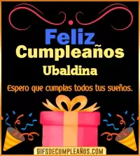 GIF Mensaje de cumpleaños Ubaldina