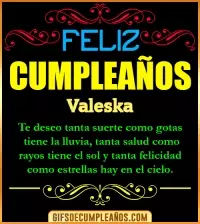 GIF Frases de Cumpleaños Valeska