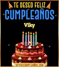 GIF Te deseo Feliz Cumpleaños Viky
