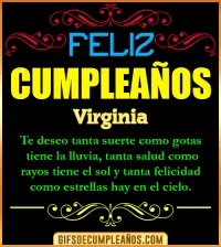 GIF Frases de Cumpleaños Virginia