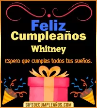 GIF Mensaje de cumpleaños Whitney