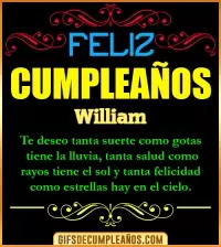 GIF Frases de Cumpleaños William
