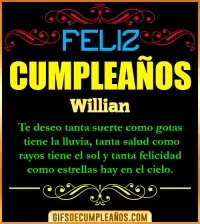 GIF Frases de Cumpleaños Willian