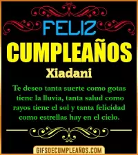 GIF Frases de Cumpleaños Xiadani