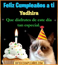 GIF Gato meme Feliz Cumpleaños Yadhira