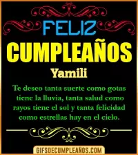 GIF Frases de Cumpleaños Yamili