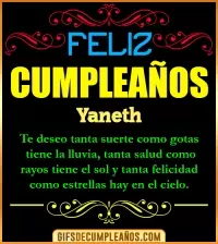 GIF Frases de Cumpleaños Yaneth