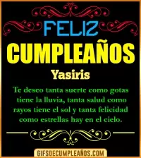 GIF Frases de Cumpleaños Yasiris