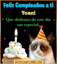 GIF Gato meme Feliz Cumpleaños Yoani