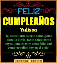 GIF Frases de Cumpleaños Yulissa