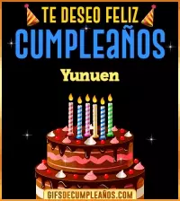 GIF Te deseo Feliz Cumpleaños Yunuen