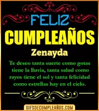 GIF Frases de Cumpleaños Zenayda