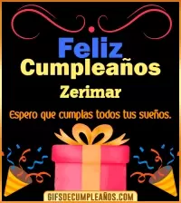 GIF Mensaje de cumpleaños Zerimar