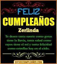 GIF Frases de Cumpleaños Zerlinda