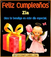 GIF Feliz Cumpleaños Dios te bendiga en tu día Zia