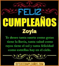 GIF Frases de Cumpleaños Zoyla