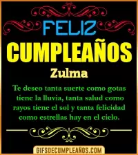 GIF Frases de Cumpleaños Zulma