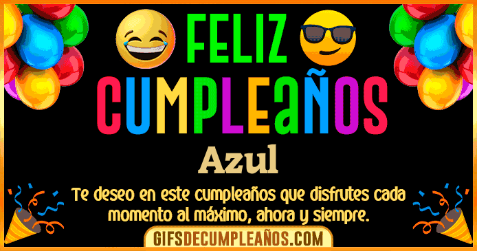 Feliz Cumpleaños Azul